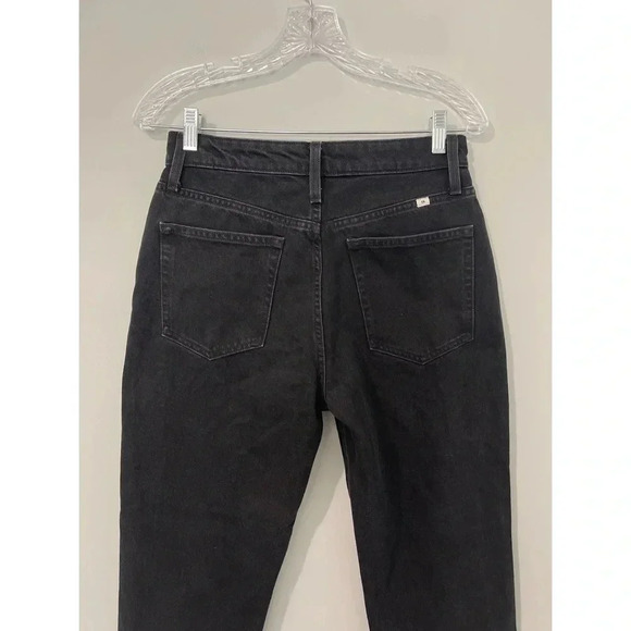 Aritzia Sunday Best Zola Mom Jean Size 6 Black High Rise Tapered Leg - Picture 7 of 13
